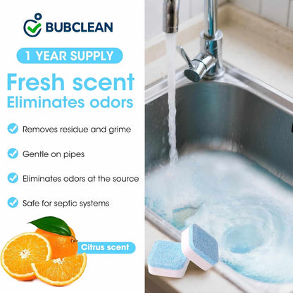 STOP GARBAGE DISPOSAL ODORS FOR UP TO 24 MONTHS