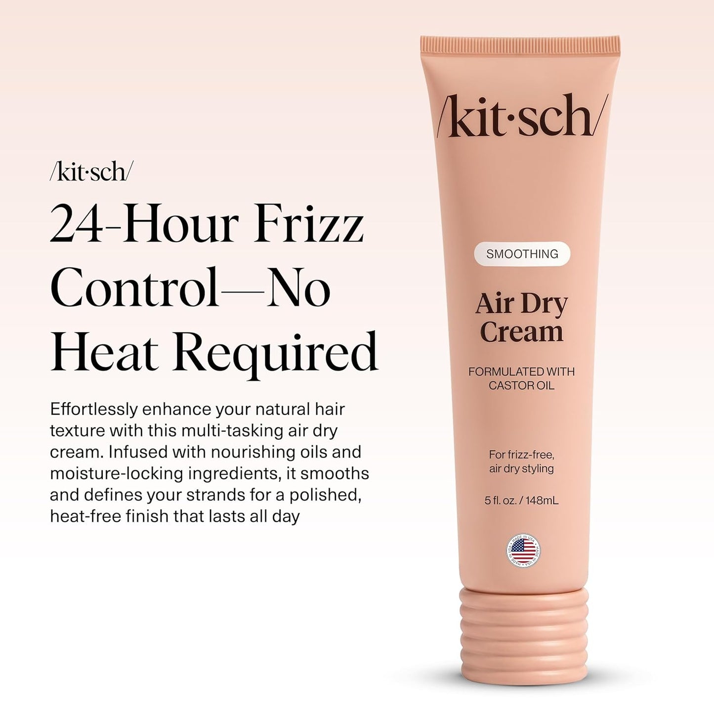 Air Dry Cream - Castor Oil Smoothing Formula For Frizz-Free Natural Hair