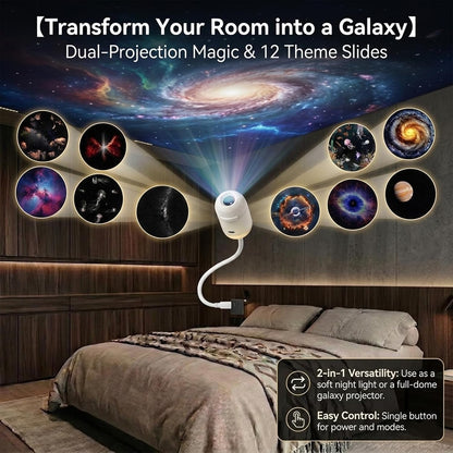 Galaxy Projector - Starry Sky Projection Light For Instant Room Transformation