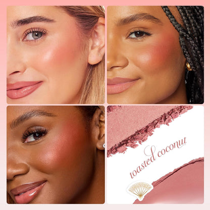 Blush & Glow Duo With Brush - Cream Color + Glow Powder For A Fresh Radiant Flush