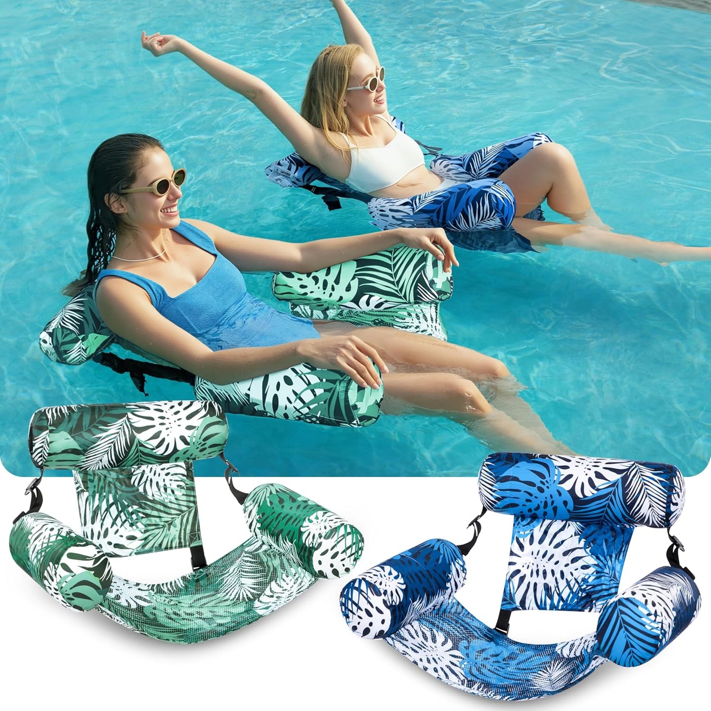 Inflatable Pool Float Chair - Lounge Comfort While You Float