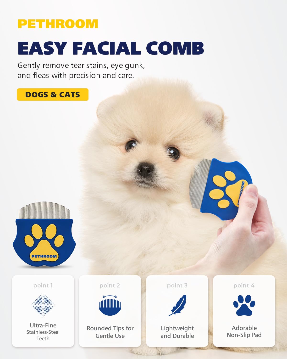 Bright Eyes, Clean Face — The Ultimate Gentle Groomer For Your Pet’s Delicate Areas. 🐾✨ - 3 Pack