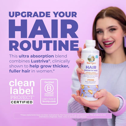 Hair Growth Support Liquid – Liposomal Nutrient Formula for Thicker, Fuller-Looking Hair & Healthy Scalp Support