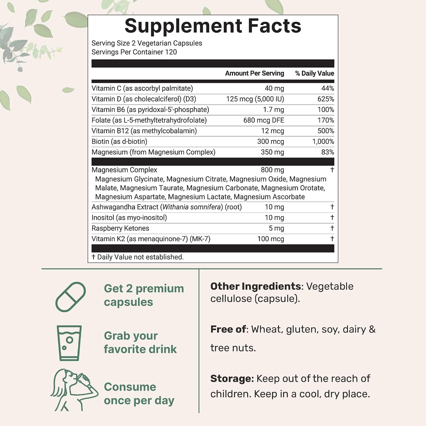 Simplify Your Daily Magnesium Routine--A 20-in-1 women's magnesium blend combining essential minerals and wellness ingredients in one easy daily formula.