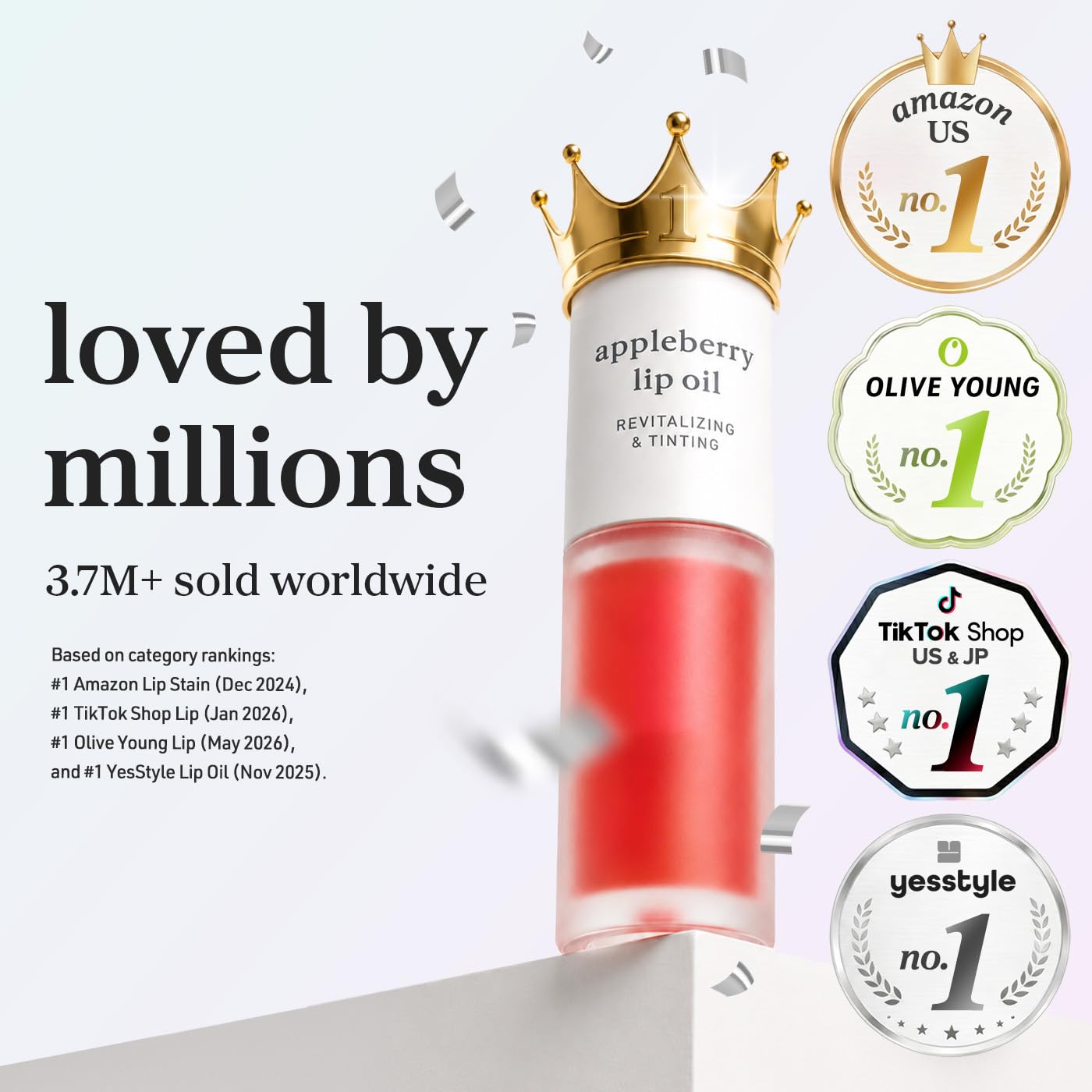 Lip Oil Tint - Oil-to-Stain Color System For Juicy Gloss & Long-Lasting Natural Lips
