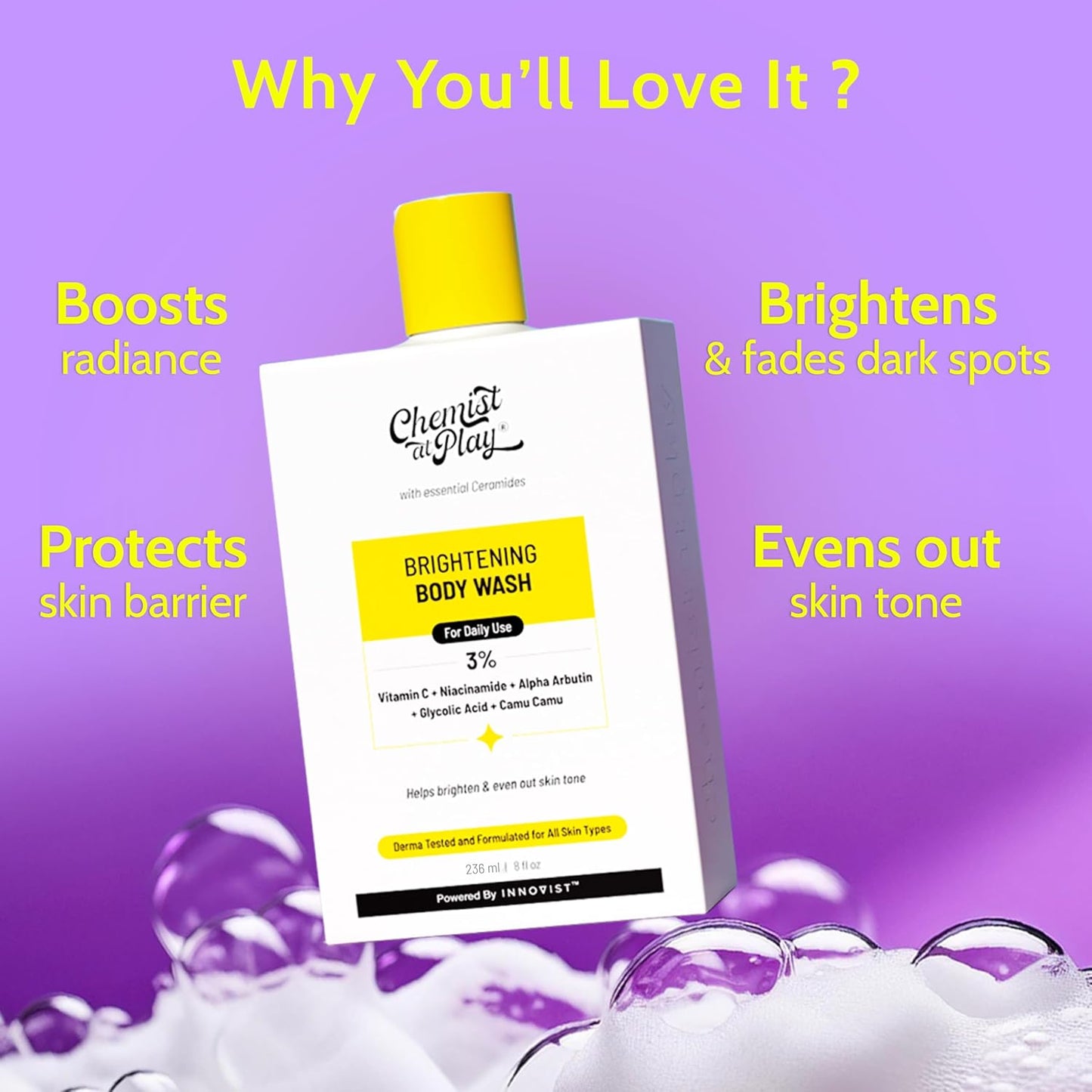 Brightening Body Wash - Vitamin C + Alpha Arbutin For Smoother, Glowing Skin