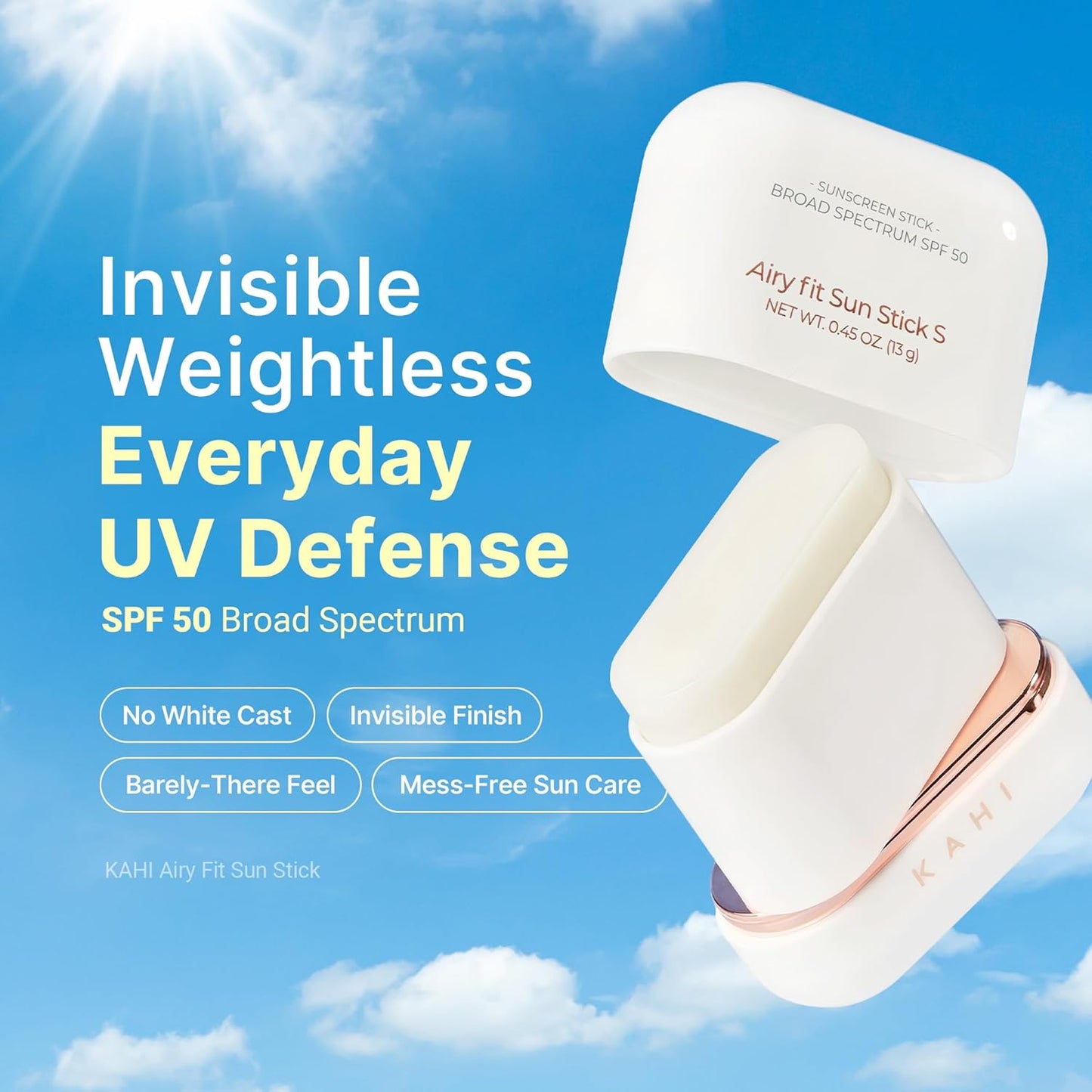 Broad Spectrum Sunscreen Stick - Ultra-Lightweight Shield For All-Day Invisible Protection