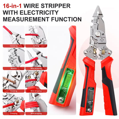Wire Stripping Pliers – Multi-Function Cutting & Voltage Detection Tool For Safer Electrical Work