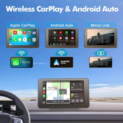 Wireless CarPlay & Android Auto Screen with HD Backup Camera