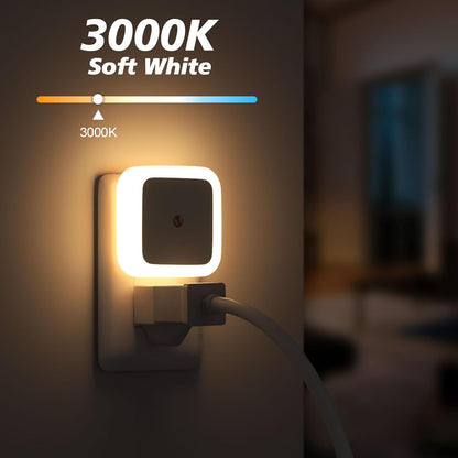 Plug-In Night Light 6-Pack - Auto Sensor Glow Frame For Safer Night Walks