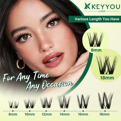 DIY Lash Extension Kit - Ultra-Thin Clusters For Salon-Style Volume