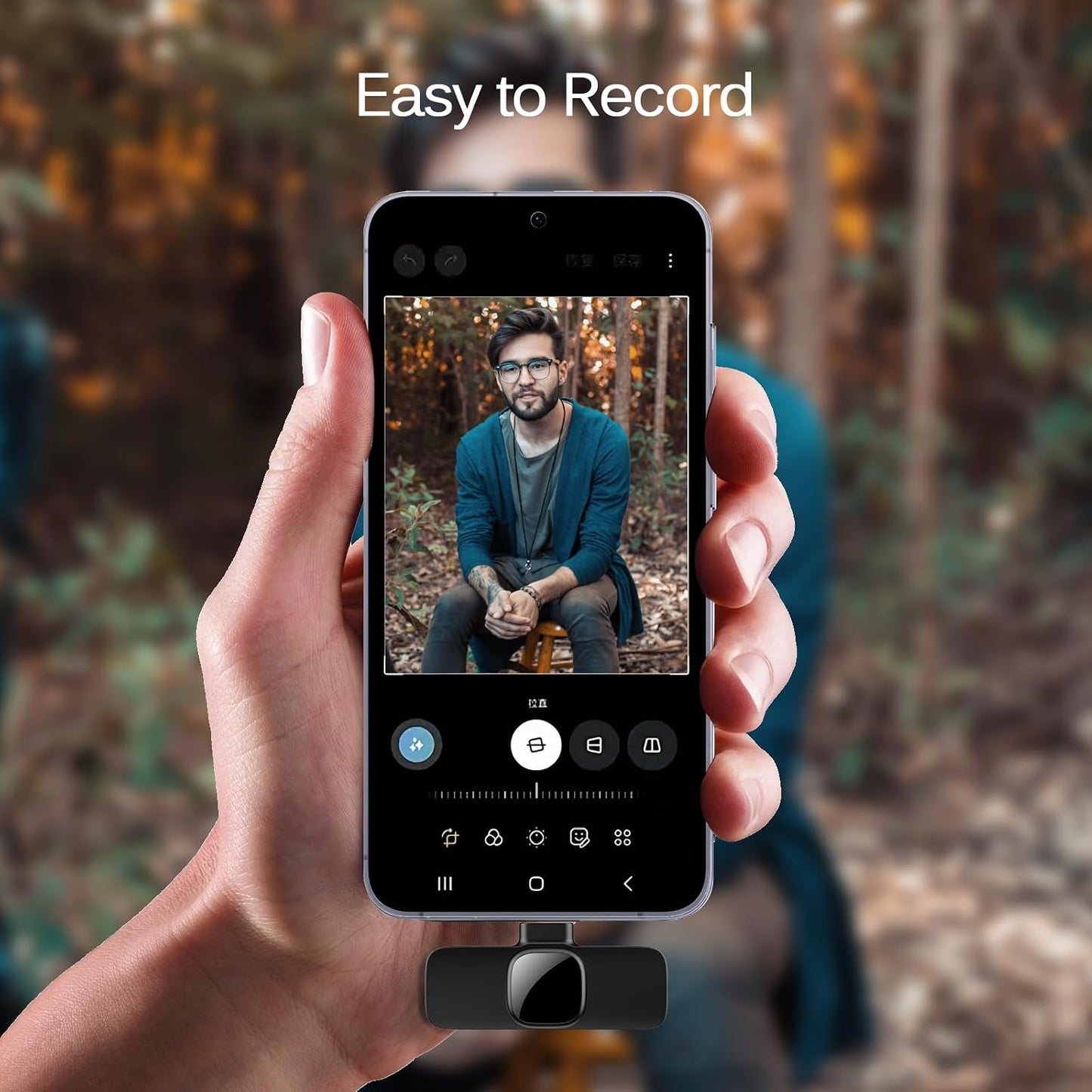 Wireless Lavalier Microphone - Dual Mic System For Clear Phone Video Recording