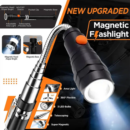 Magnetic Pickup Tool - Extendable LED Reach For Hard-To-Reach Items