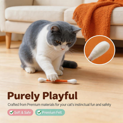 Cat Toy - Giant Q-Tip Design For Endless Play & Boredom Relief
