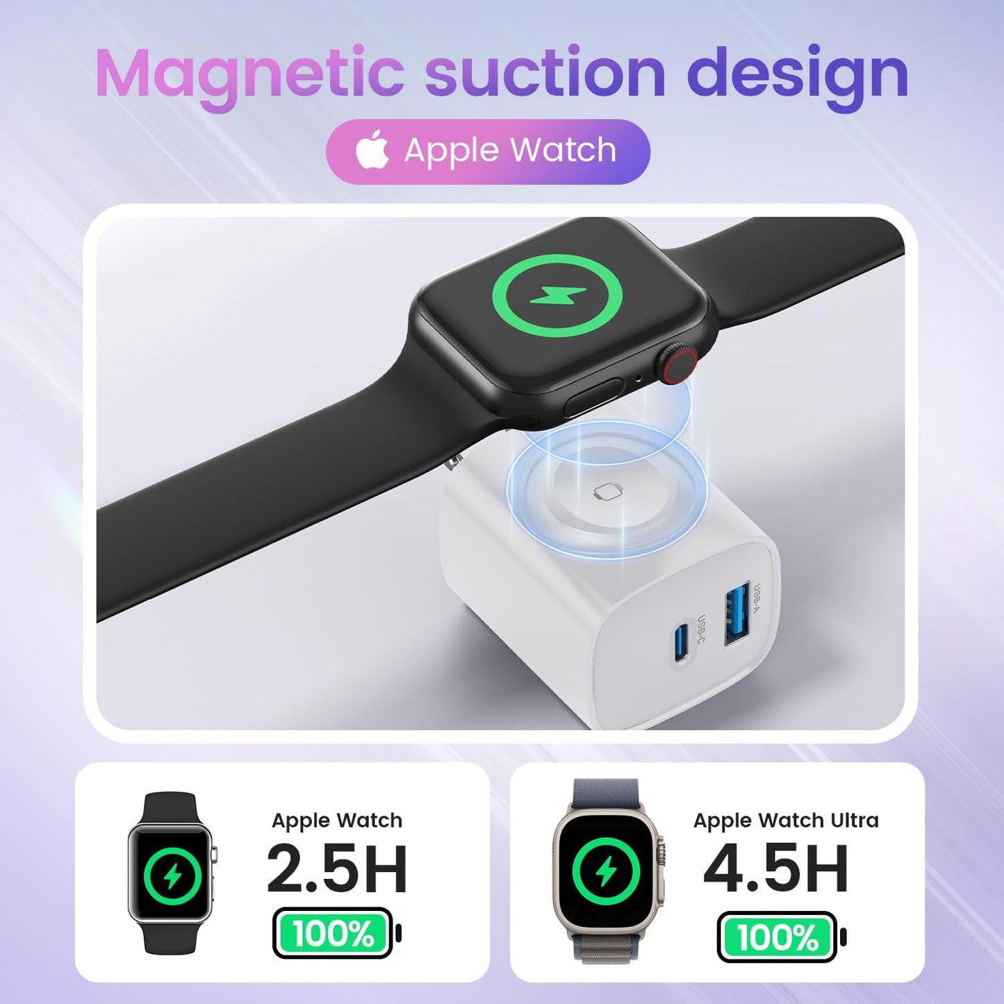 3-in-1 Apple Watch Charger - Built-In Magnetic Charging & 20W PD Power For A Cleaner Charging Setup