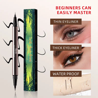 Dual Tip Liquid Eyeliner - 2-in-1 Precision Design For Effortless Eye Looks
