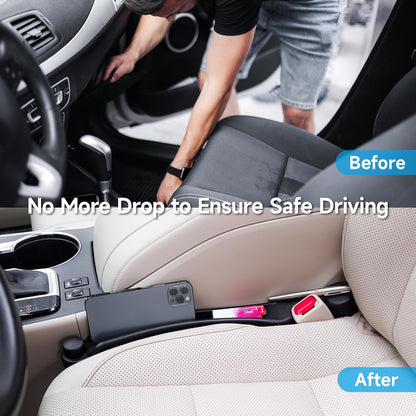 Car Seat Gap Filler Organizer - Anti-Drop Insert Design For Blocking Lost Items & Creating Instant Car Storage