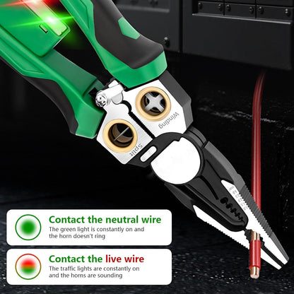 8-in-1 Premium Stainless Steel Wire Stripper with Built-In Tester