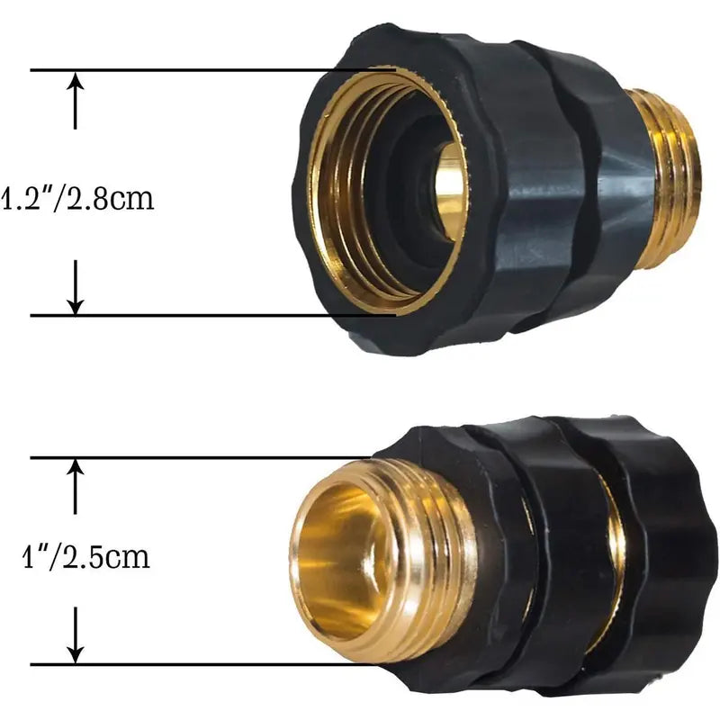Garden Hose Quick Connectors - Leak-Resistant 3/4" GHT Fittings For Faster Watering