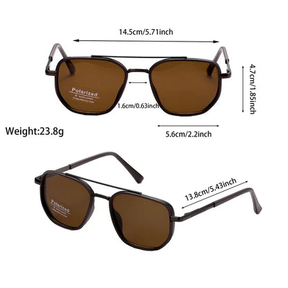 Geometric Double-Beam Sunglasses - Oversized Statement Frame For An Instant Outfit Upgrade