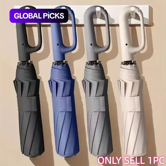 Stop Holding Wet Umbrellas—Click, Lock, and Go Hands-Free Instantly!