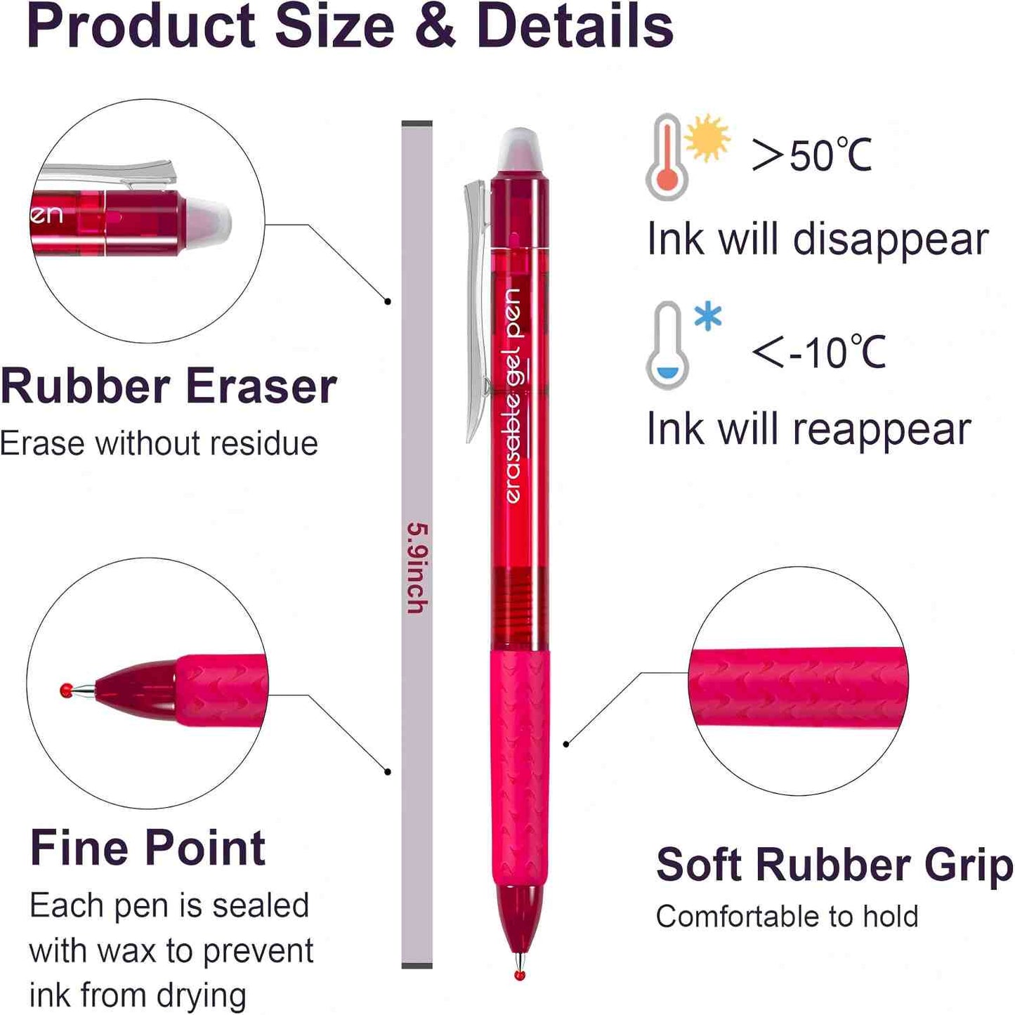 Erase Mistakes Instantly – 26 Color Gel Pens