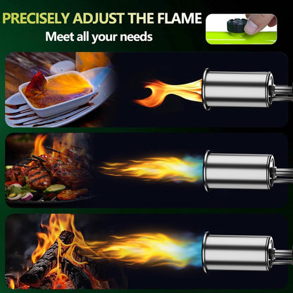 High-Power Utility Torch — One-Touch Ignition & Adjustable Flame for BBQ, Searing & Outdoor Fire Starting