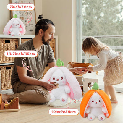 One Zip, Two Surprises — The World’s Most Adorable Transforming Bunny. 🍓🐰