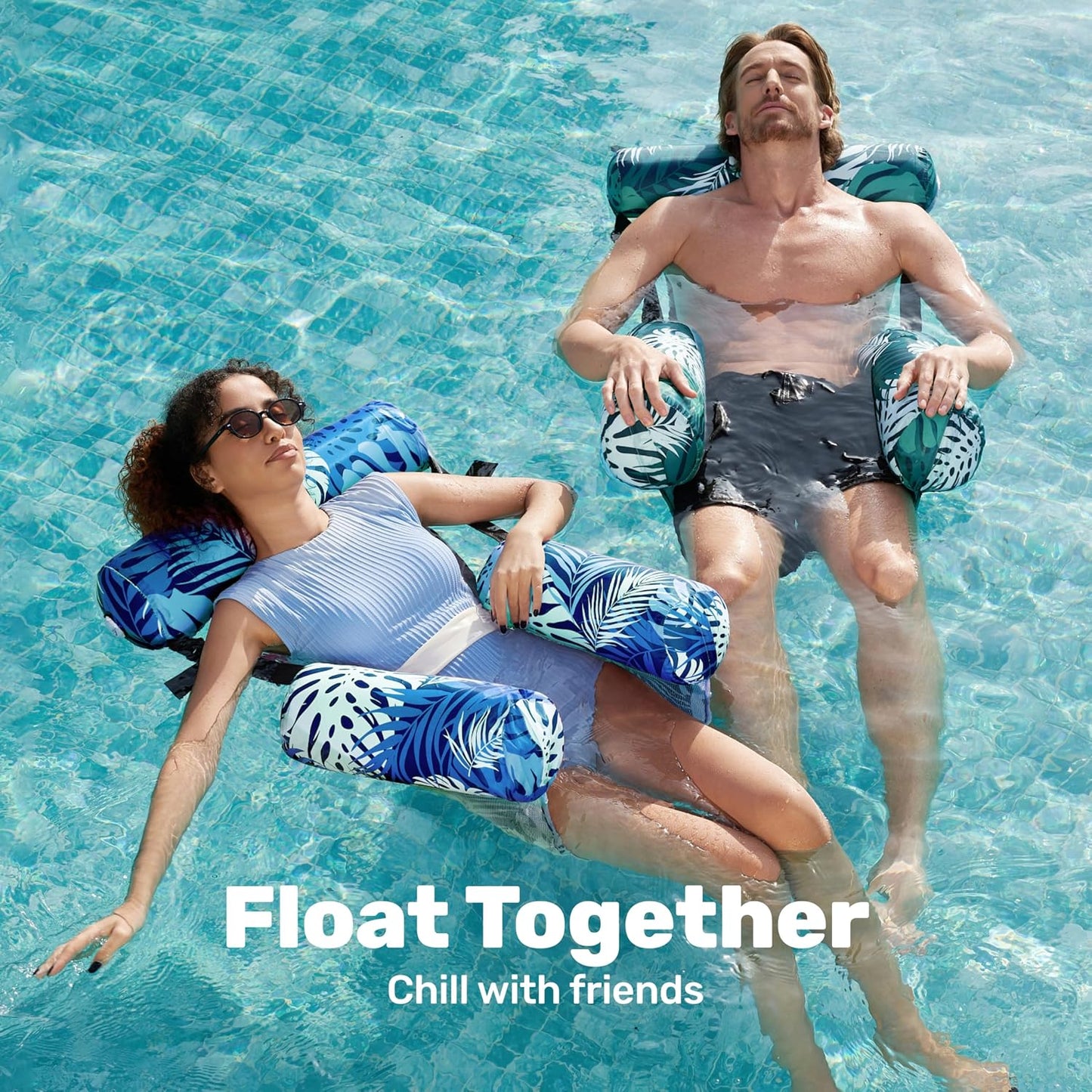 Inflatable Pool Float Chair - Lounge Comfort While You Float