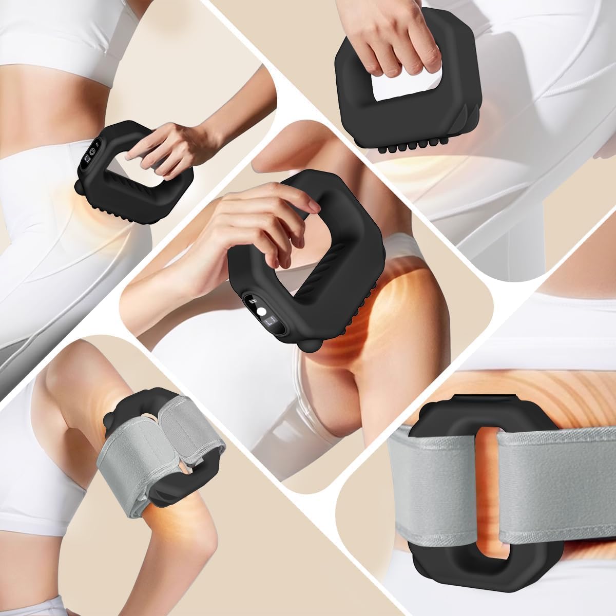 Wearable Fascia Massage Ring - Hands-Free Vibration Compression Belt for Waist & Back Daily Comfort & Relaxation