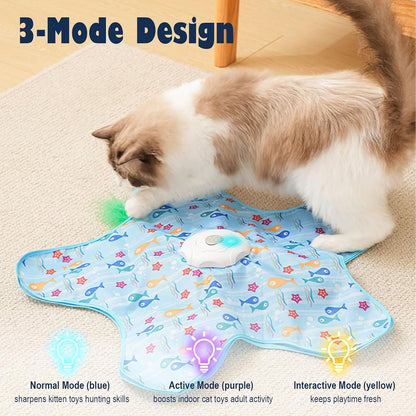 Interactive Cat Toy - Motion-Activated Hide & Seek Feather System For Indoor Cat Stimulation