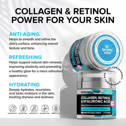 Reverse The Clock In One Step — The Ultimate Collagen & Retinol Age-Defying Cream - 2 Pack