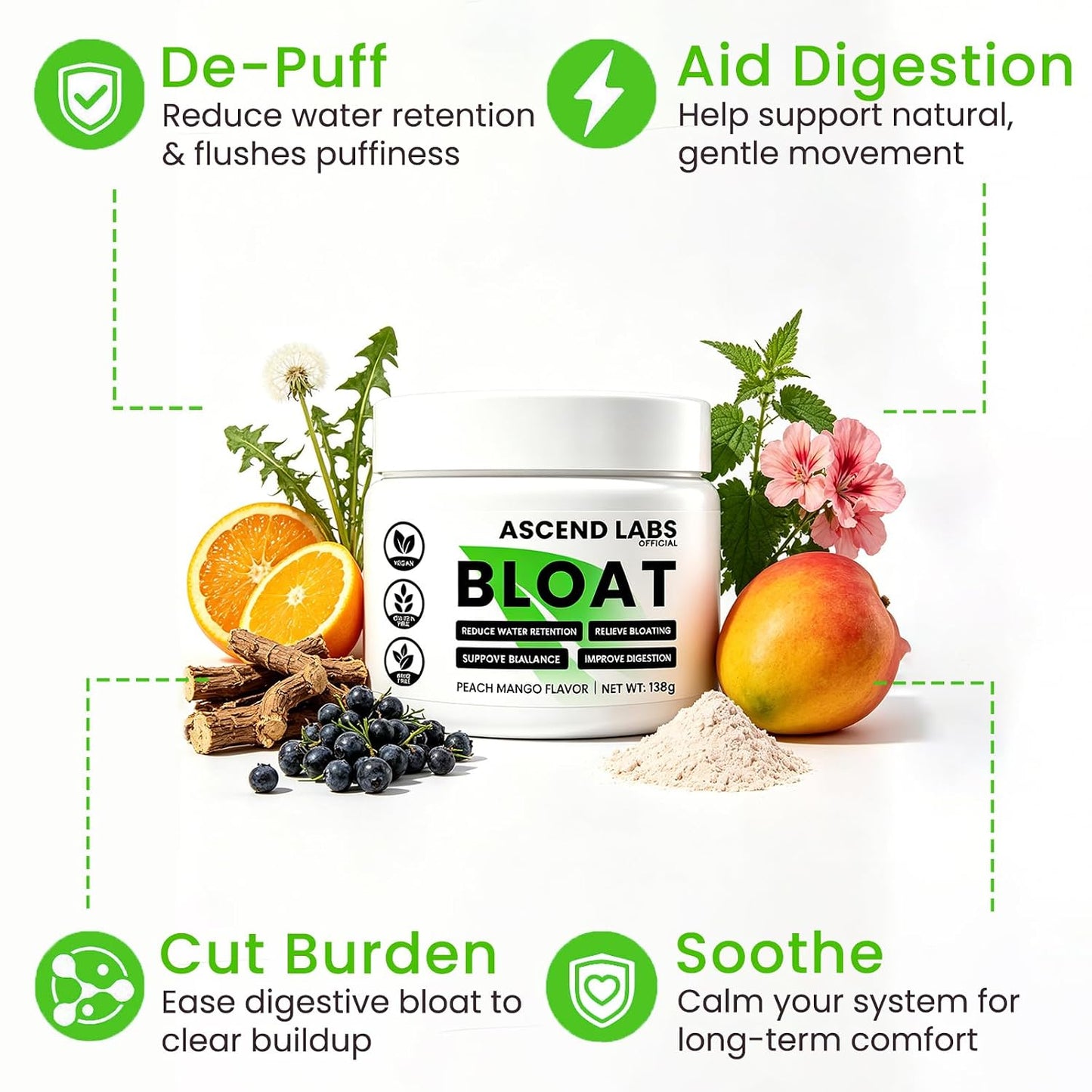 Debloat Powder - Digestive Enzymes & Botanical Blend For A Lighter Feel