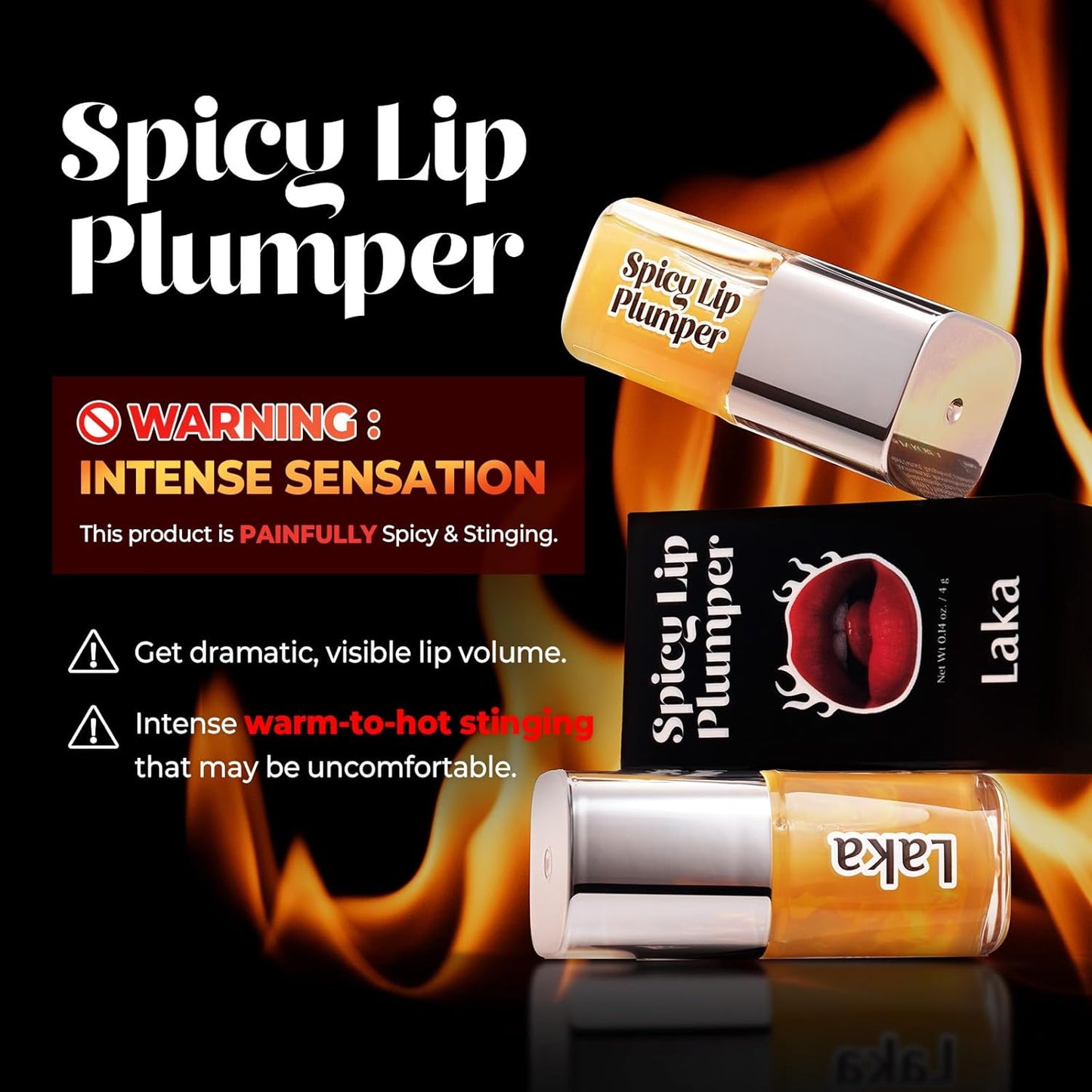 Lip Plumper Gloss - Spicy Warming Formula For Fuller-Looking Lips