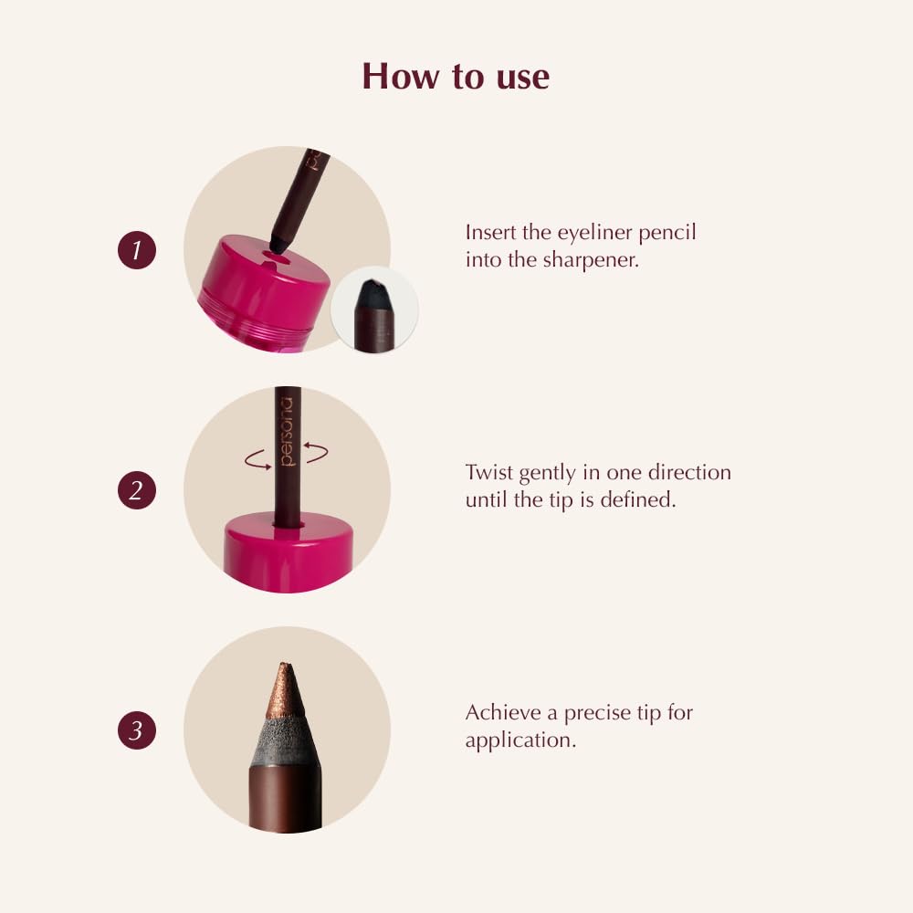 Sharpenable Eyeliner Pencil - 24HR Waterproof Blendable Formula For Defined Eyes