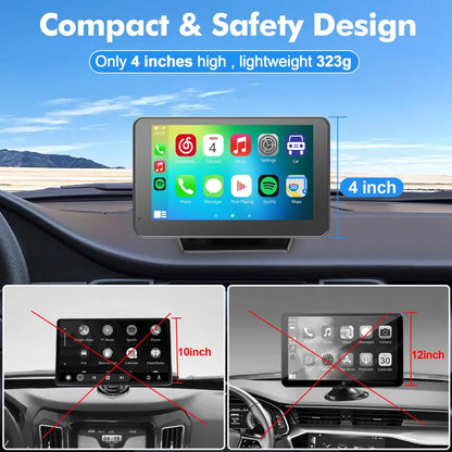 Wireless CarPlay & Android Auto Screen with HD Backup Camera
