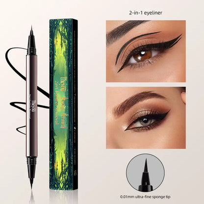 Dual Tip Liquid Eyeliner - 2-in-1 Precision Design For Effortless Eye Looks