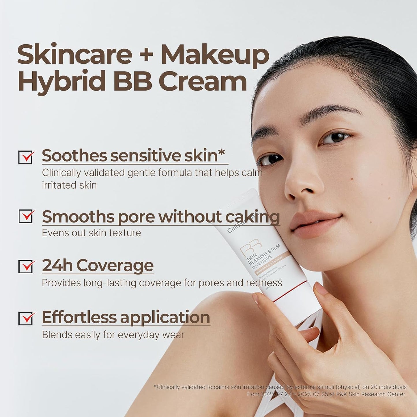 Korean BB Cream - Ceramide & Peptide Formula For Natural Skin Coverage