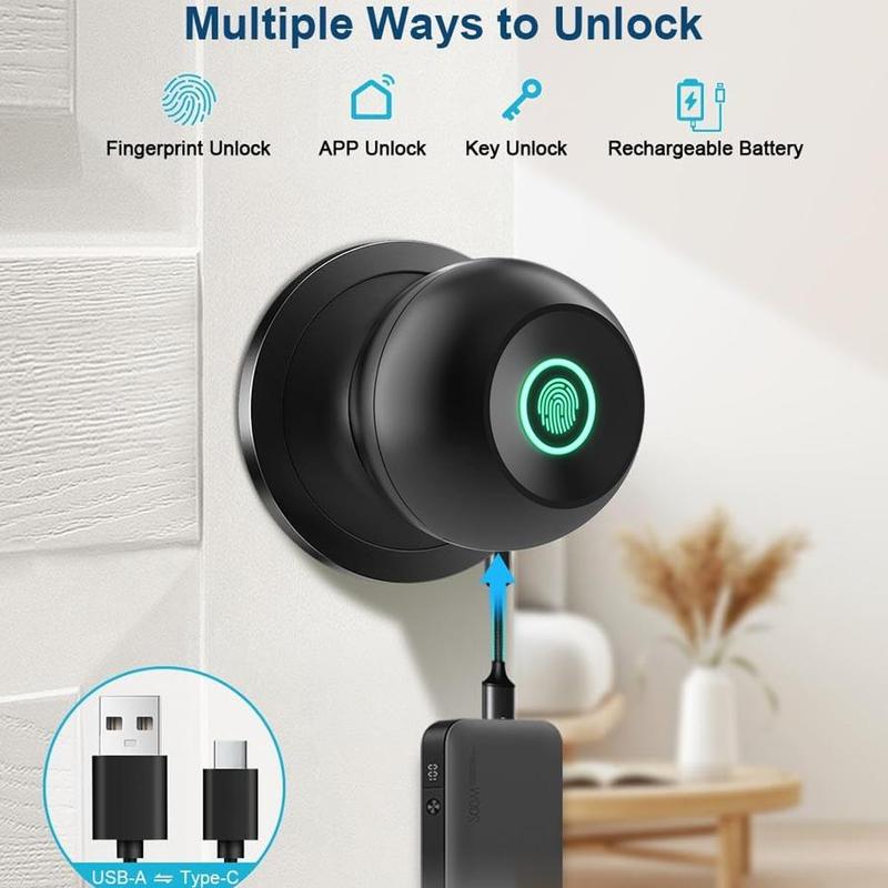 Unlock Your Room in 0.3s — The Ultimate Keyless Biometric Smart Knob
