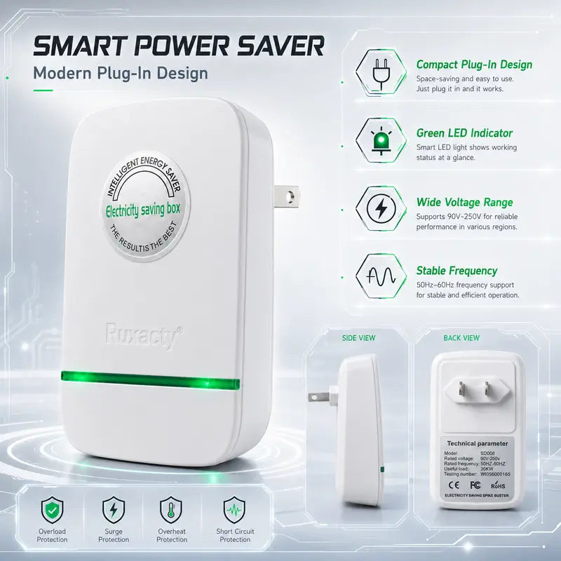 Smart Plug-In Electricity Saver – Stabilize Power & Reduce Waste Instantly