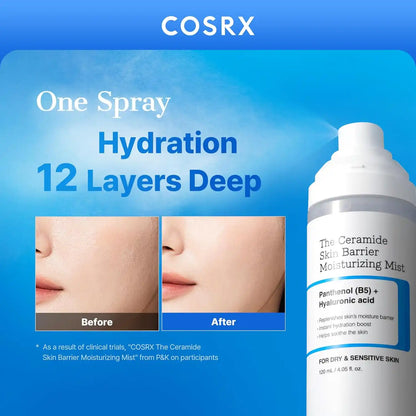 Ceramide Barrier Mist - Instant Hydration For Dry, Tight Skin Relief