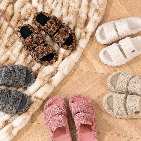Slippers - Soft Memory Foam Cushioning For All-Day Cozy Home Comfort & Light Outdoor Wear