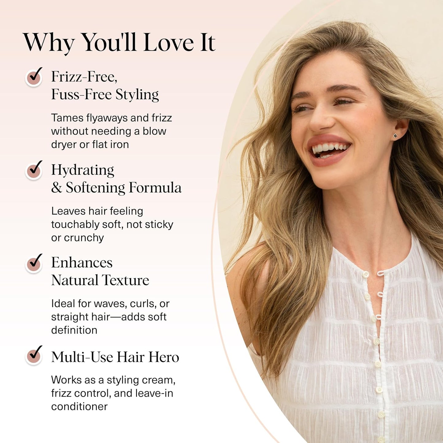 Air Dry Cream - Castor Oil Smoothing Formula For Frizz-Free Natural Hair