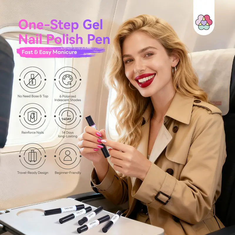 Aurora Cat Eye Gel Nail Pen Kit - Create Salon-Worthy Nails In Minutes