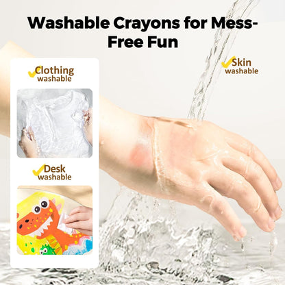 2-in-1 Washable Jumbo Silky Crayons & Watercolor Kit