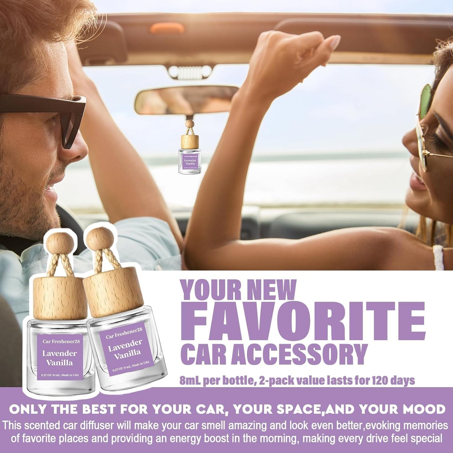 Hanging Scent Diffuser - Long-Lasting Fragrance For A Fresh Luxury Car Interior