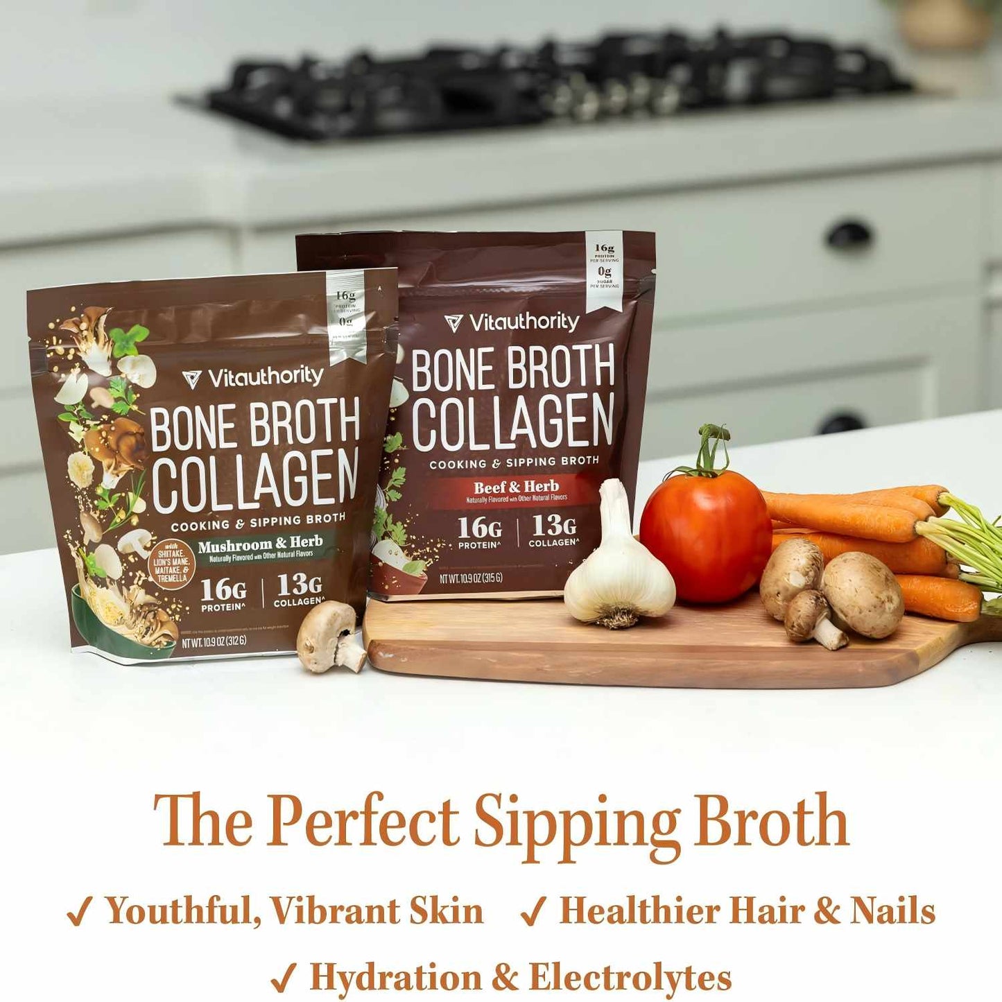 16G PROTEIN. 13G COLLAGEN. ONE DELICIOUS BROTH.