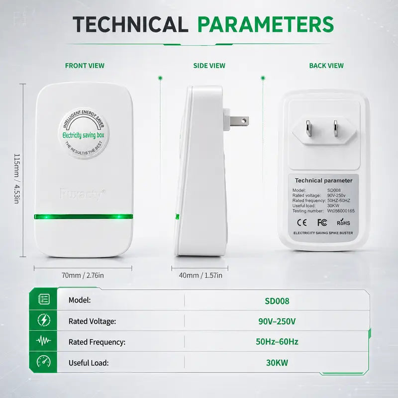 Smart Plug-In Electricity Saver – Stabilize Power & Reduce Waste Instantly