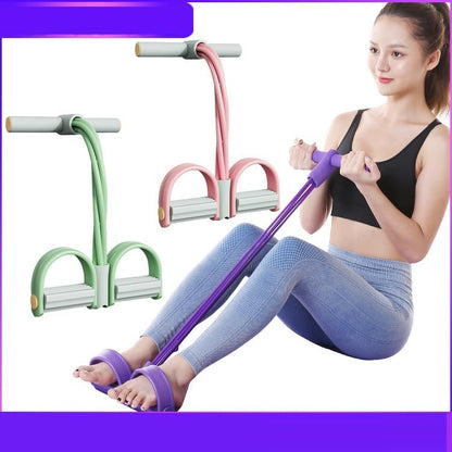 Pedal Resistance Band Trainer - Elastic Seated Full-Body Workout System For Home & Rehab