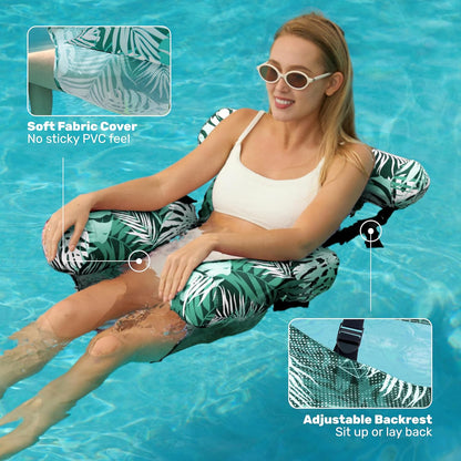 Inflatable Pool Float Chair - Lounge Comfort While You Float